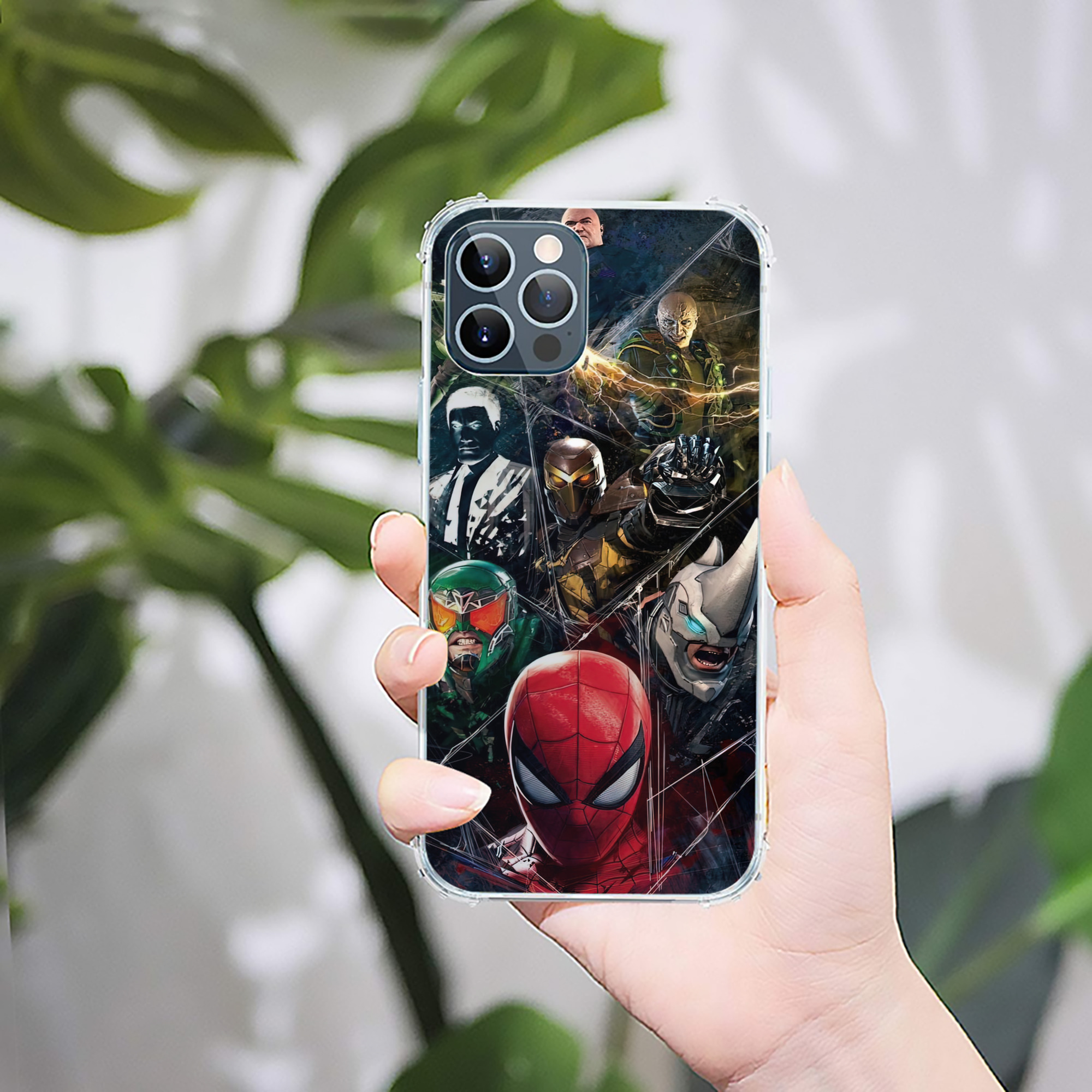 （画像用） Spider Man スパイダーマン 【iPhone 12シリーズ対応】透明スマホケース（クリアソフトケース）